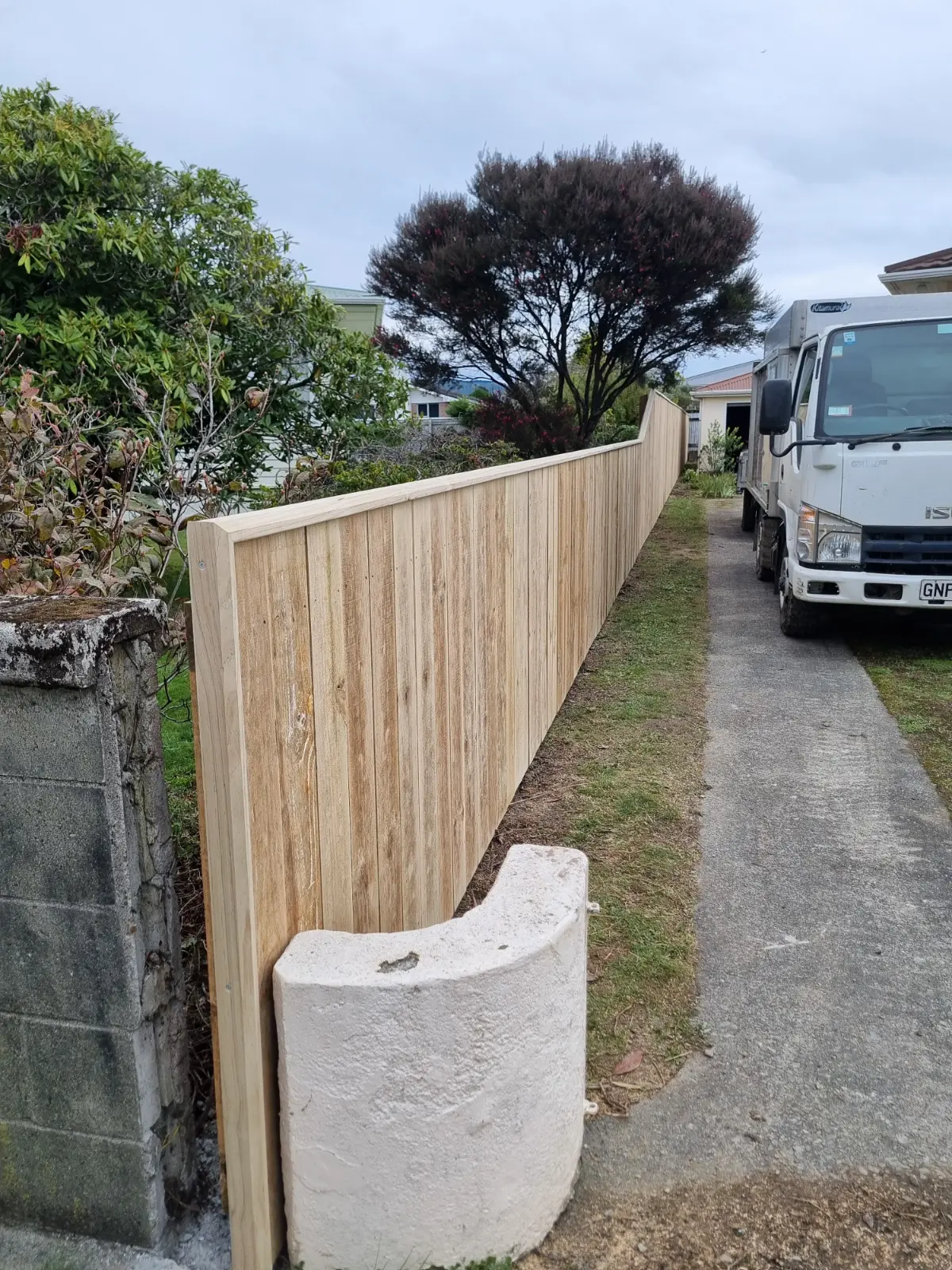 Paling Fence with Angle Change